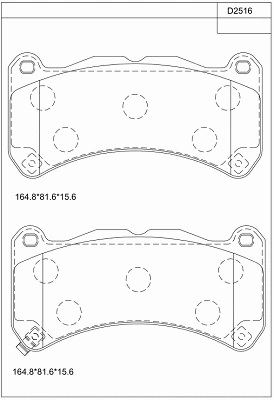 Brake Pad Set, disc brake (KD2516)
