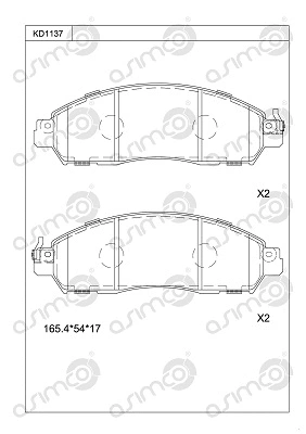 Brake Pad Set, disc brake (KD1137)