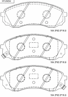 Brake Pad Set, disc brake (KD9756)