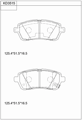 Brake Pad Set, disc brake (KD3515)