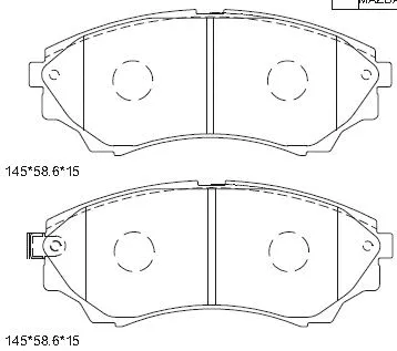 Brake Pad Set, disc brake (KD3301)