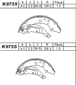 Brake Shoe Set (K9735)