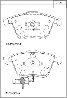 Brake Pad Set, disc brake (KD7409)