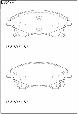 Brake Pad Set, disc brake (KD6517F)