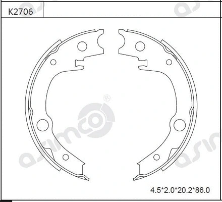 Brake Shoe Set (K2706)