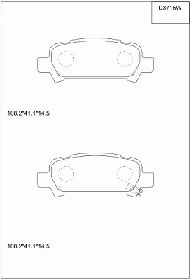 Brake Pad Set, disc brake (KD3715W)