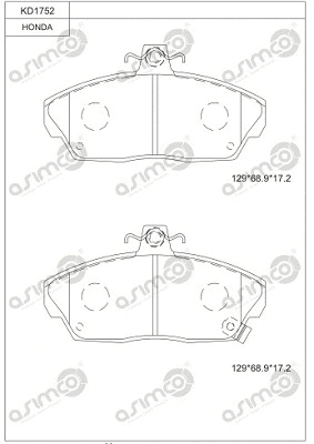 Brake Pad Set, disc brake (KD1752)