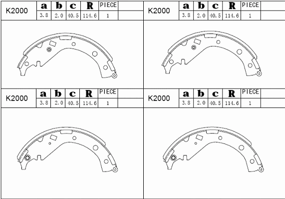 Brake Shoe Set (K2000)