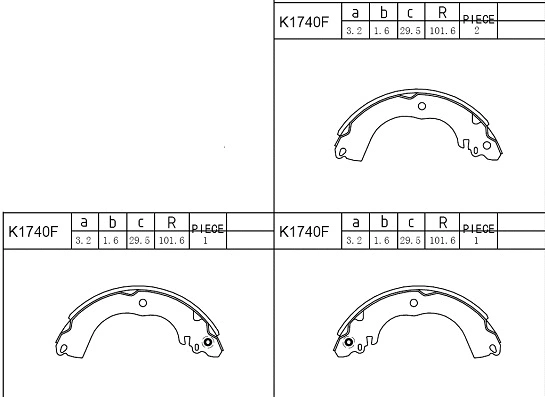 Brake Shoe Set (K1740F)
