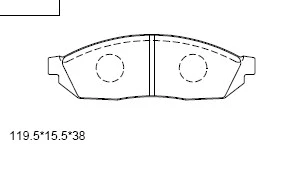 Brake Pad Set, disc brake (KD3767)