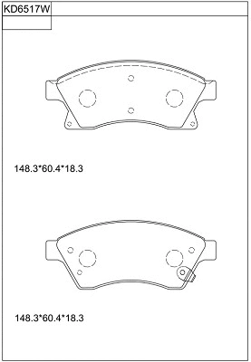 Brake Pad Set, disc brake (KD6517W)