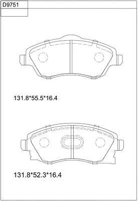 Brake Pad Set, disc brake (KD9751)