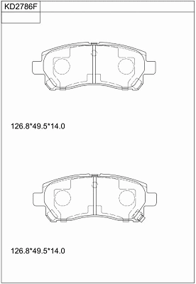 Brake Pad Set, disc brake (KD2786F)