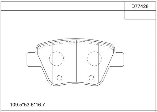 Brake Pad Set, disc brake (KD77428)