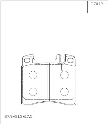 Brake Pad Set, disc brake (KD7042)