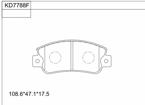 Brake Pad Set, disc brake (KD7788F)