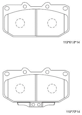 Brake Pad Set, disc brake (KD3705)