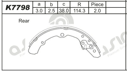 Brake Shoe Set (K7798)