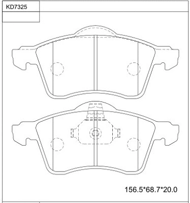 Brake Pad Set, disc brake (KD7325)