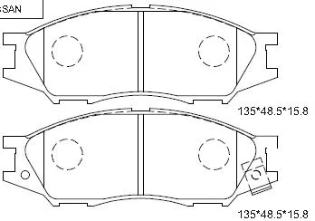Brake Pad Set, disc brake (KD2725)