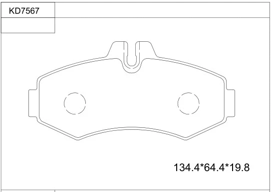 Brake Pad Set, disc brake (KD7567)