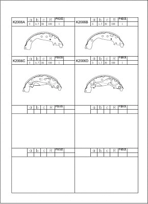 Brake Shoe Set (K2006)