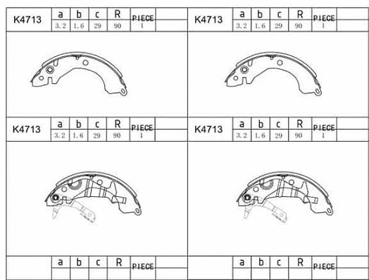 Brake Shoe Set (K4713)