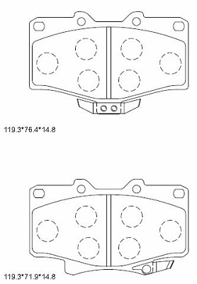 Brake Pad Set, disc brake (KD2204)