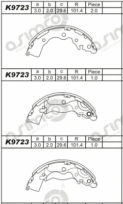 Brake Shoe Set (K9723)