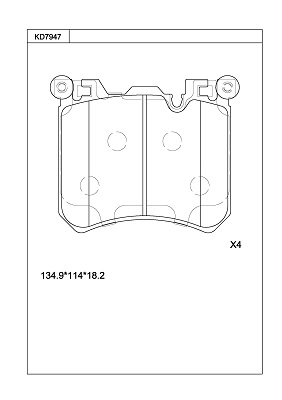 Brake Pad Set, disc brake (KD7947)