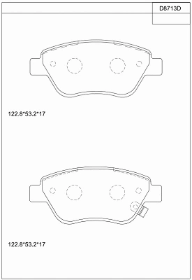 Brake Pad Set, disc brake (KD8713D)