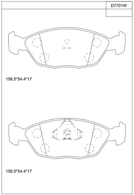 Brake Pad Set, disc brake (KD7701W)