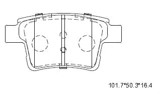Brake Pad Set, disc brake (KD6775)