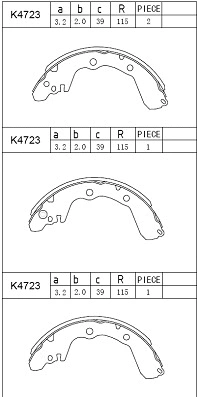 Brake Shoe Set (K4723)