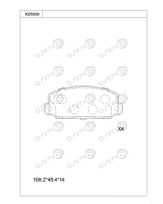Brake Pad Set, disc brake (KD5000)