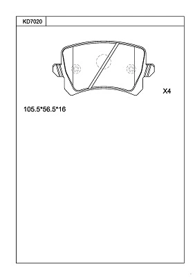 Brake Pad Set, disc brake (KD7020)