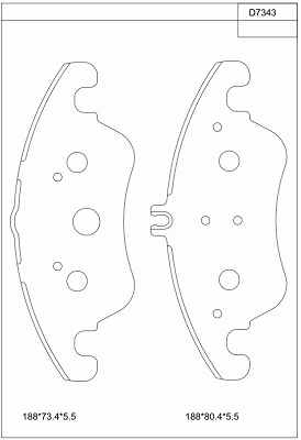 Brake Pad Set, disc brake (KD7343)