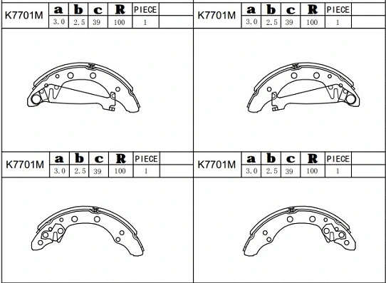 Brake Shoe Set (K7701M)