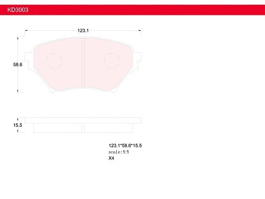 Brake Pad Set, disc brake (KD3003)