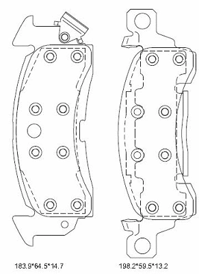 Brake Pad Set, disc brake (KD6801)