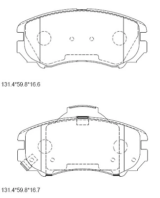 Brake Pad Set, disc brake (KD9703F)