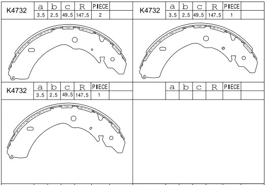Brake Shoe Set (K4732)