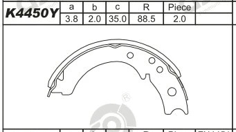 Brake Shoe Set (K4450Y)