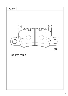 Brake Pad Set, disc brake (KD7911)