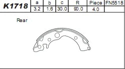 Brake Shoe Set (K1718)
