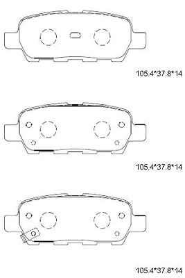 Brake Pad Set, disc brake (KD1760)
