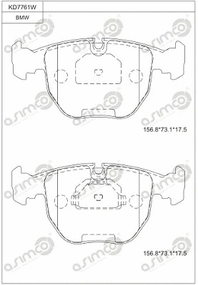 Brake Pad Set, disc brake (KD7761W)
