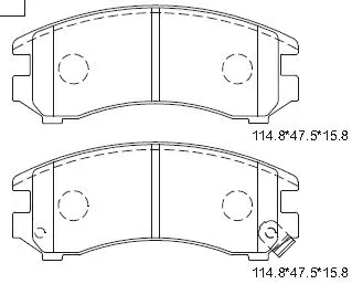 Brake Pad Set, disc brake (KD1713W)
