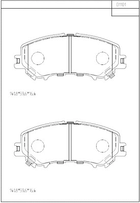 Brake Pad Set, disc brake (KD1101)