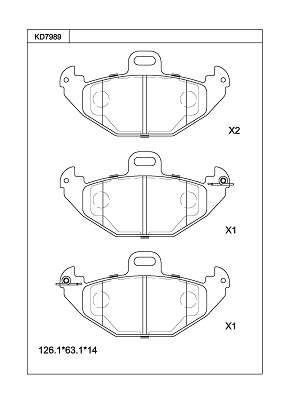 Brake Pad Set, disc brake (KD7989)